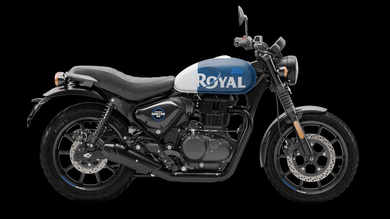 blue royal enfield hunter 350