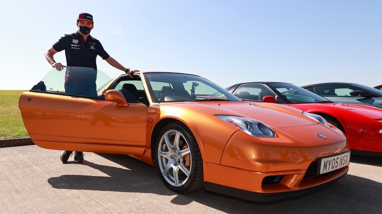 an orange Honda / Acura NSX