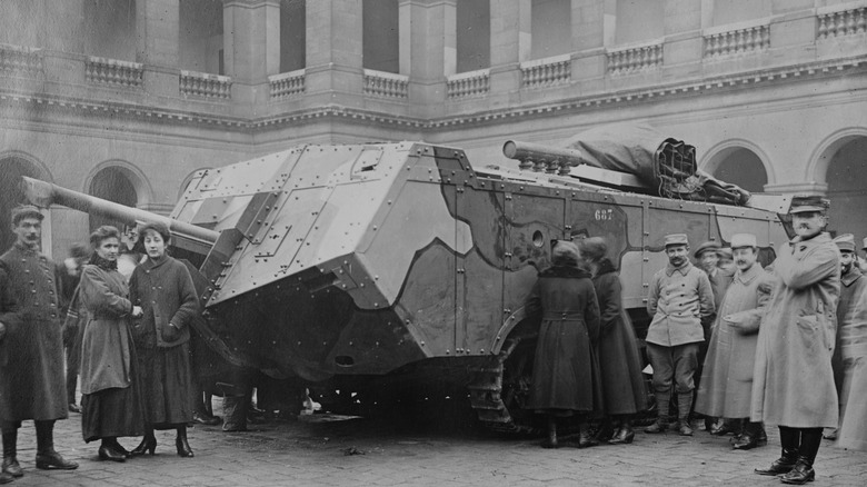 Saint-Chamond tank on display