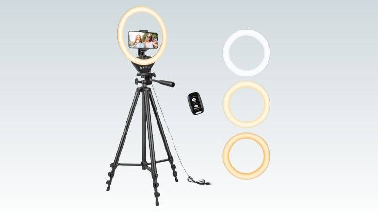 Sensyne ring light with three colors on display