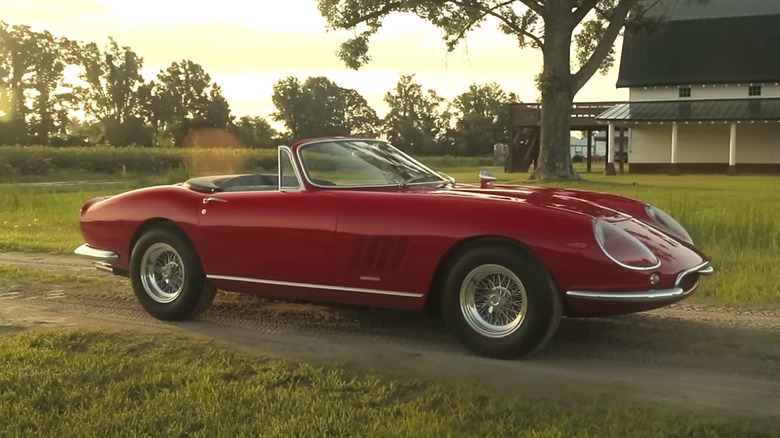 Classic Ferrari on road