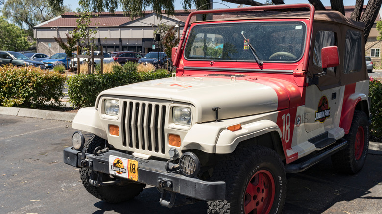 Jurassic Park Jeep Wrangler parked