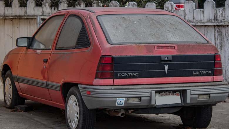 Red 1988 Pontiac LeMans