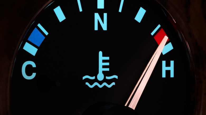 light blue engine temperature symbol