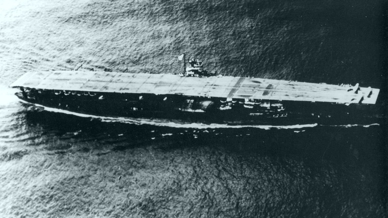 Japanese aircraft carrier Akagi underway