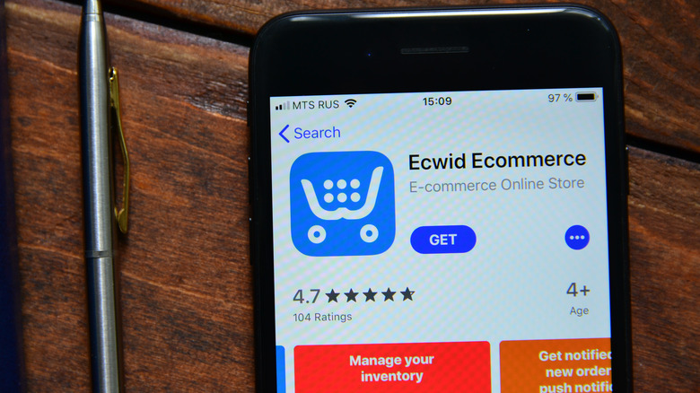 Ecwid smartphone app store page