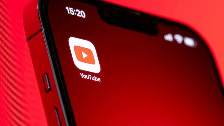 YouTube icon displayed on an iPhone