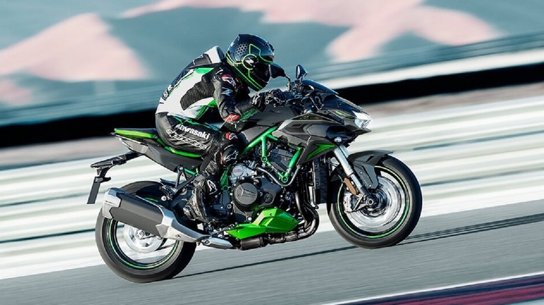 The Kawasaki ZH2 naked superbike