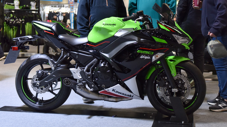 Kawasaki Ninja 650 on display