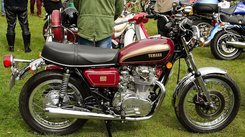 Yamaha XS650 parked