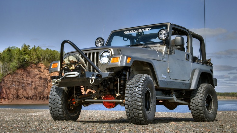 Jeep Wrangler with offroad accessories