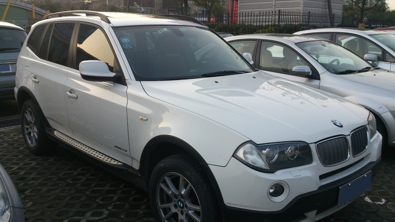 BMW X3 in parking lot 