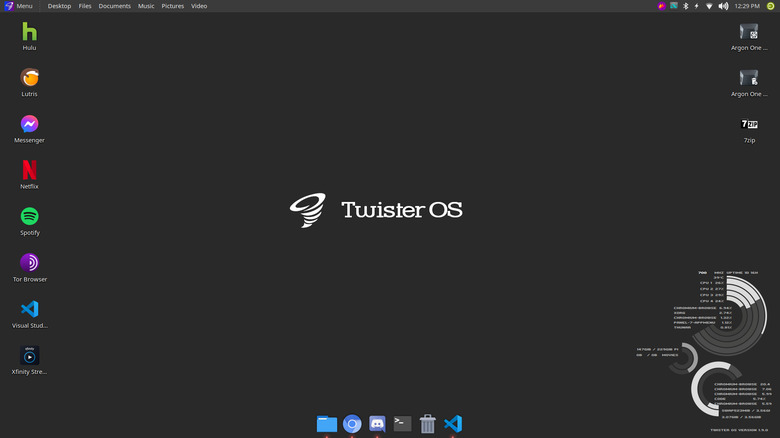 TwisterOS desktop environment