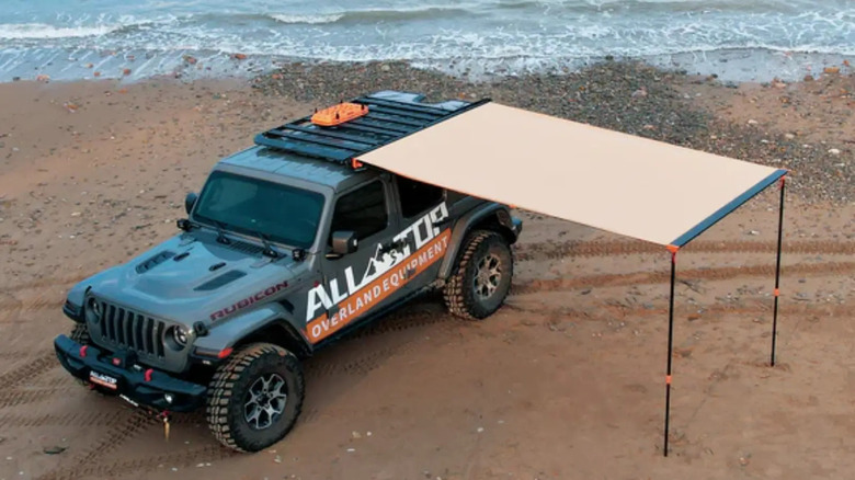 All-Top awning open on Jeep