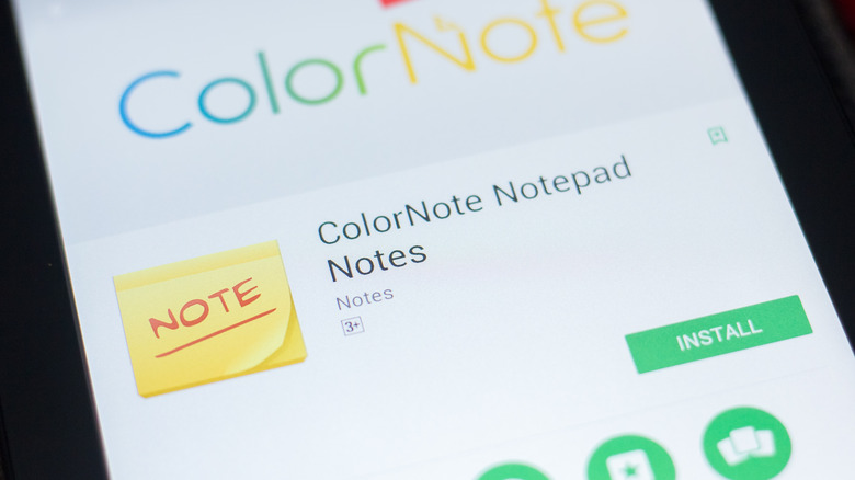 ColorNote android app Google play