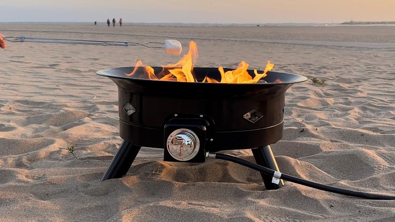 Flame King Fire Bowl on the beach