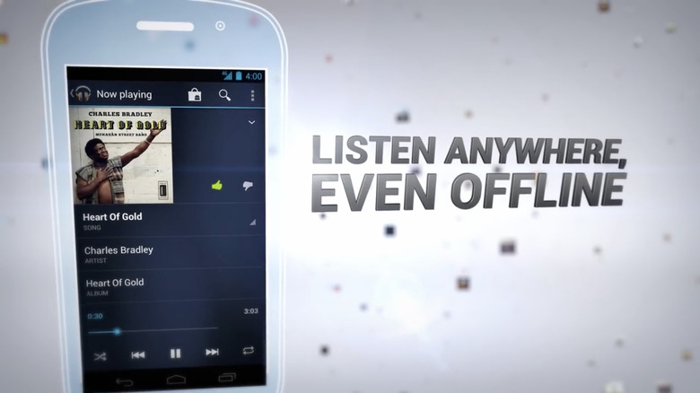 Screenshot of Google Music introductory promo video