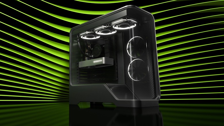 Desktop with RTX 50 series graphics card