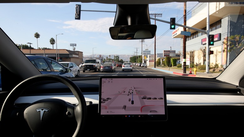 Tesla car dashboard