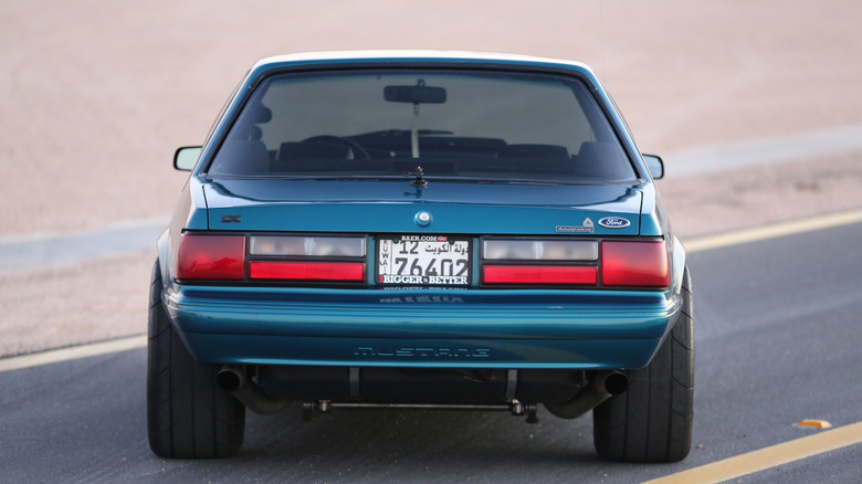 back of a foxbody mustang
