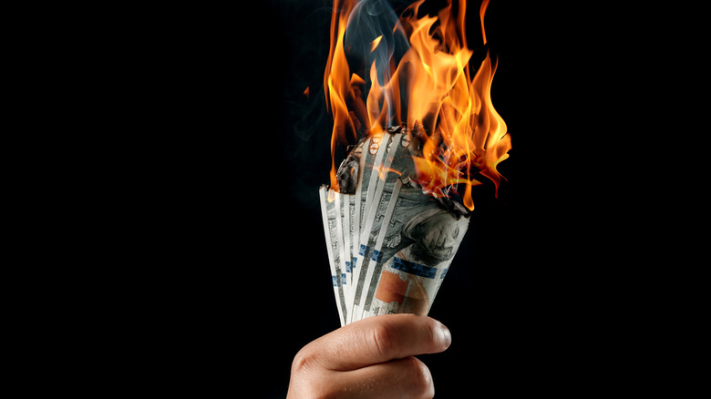 Burning money