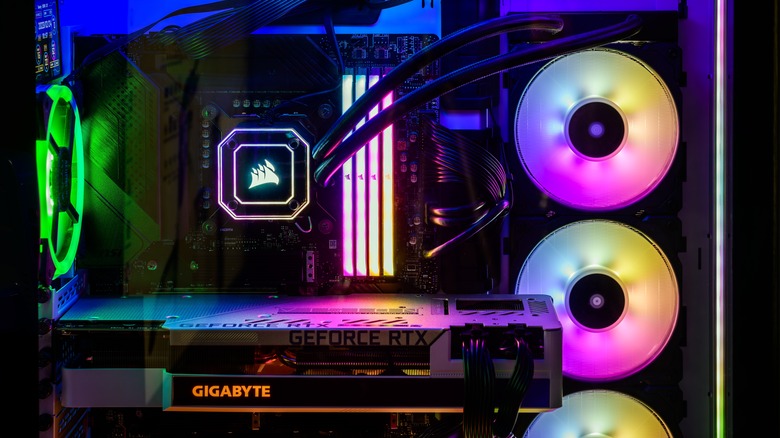 Custom PC with cooler and graphics card