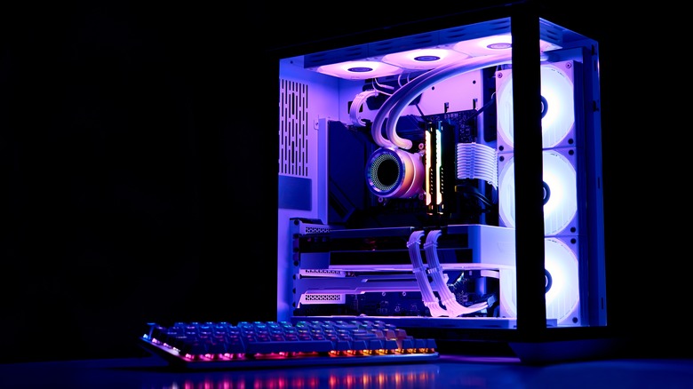 Custom PC with liquid cooling