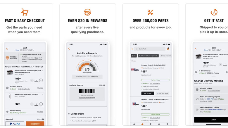 Autozone app screenshots