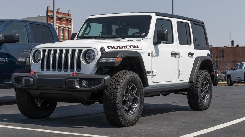 Jeep Wrangler in parking lot