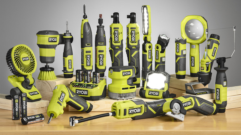 Several USB Lithium Ryobi tools