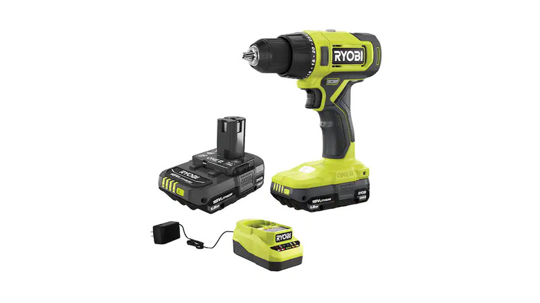 Ryobi drill with charger and battery