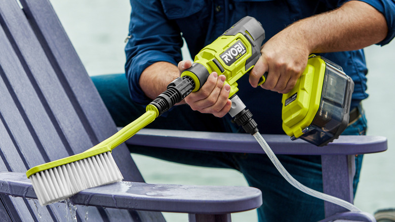 Power cleaner washing chair