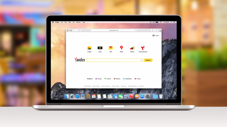 Safari start page open on a MacBook