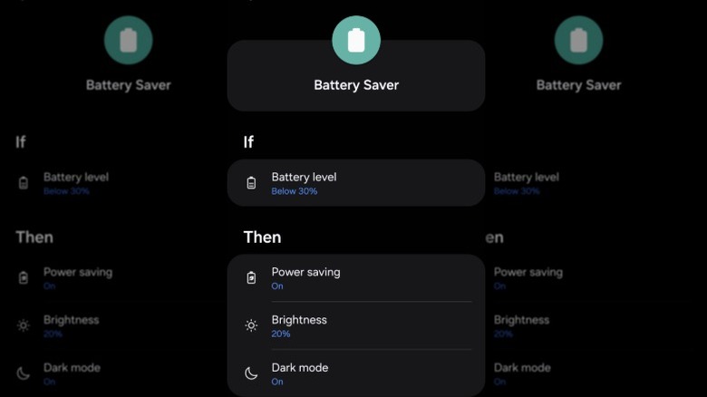 Samsung routine for saving battery