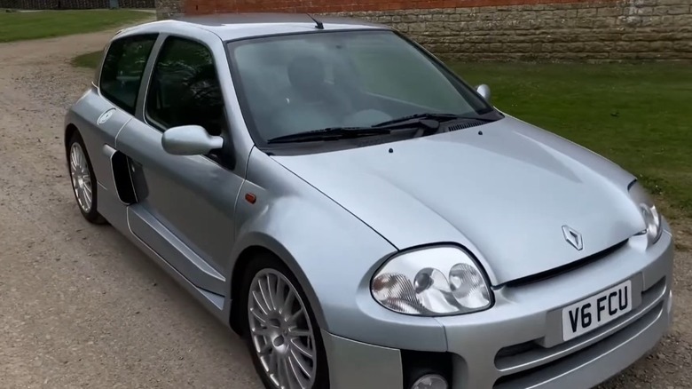 Renault Clio V6 on dirt road