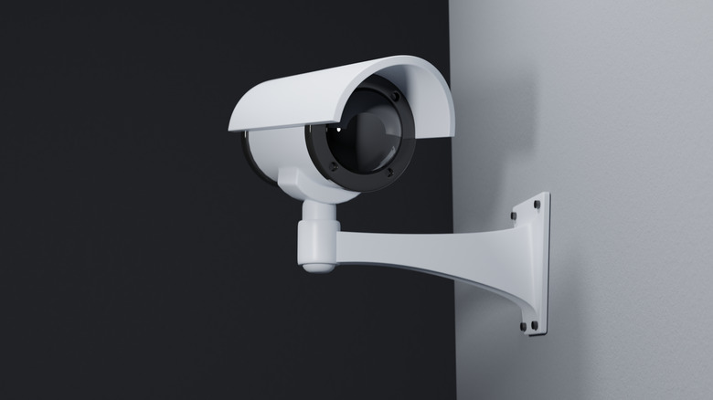 Wall-mounted security camera