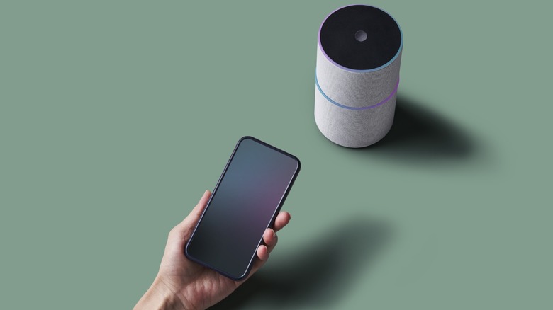 Connecting a smart speaker to a phone