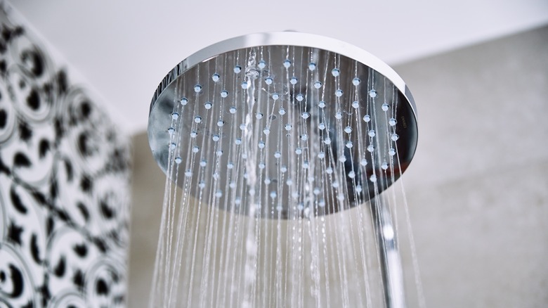 showerhead with water coming out