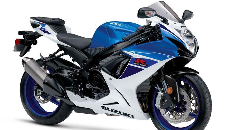 Blue and white GSX-R600