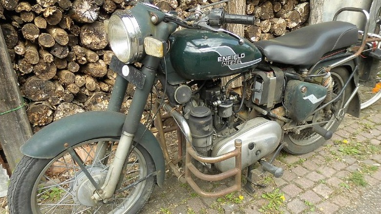 diesel Royal Enfield model parked