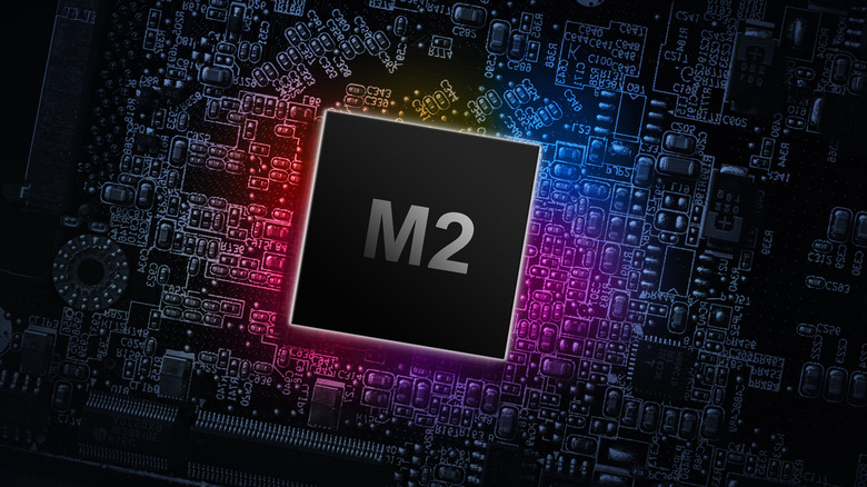 Illustration of Apple M2 chipset
