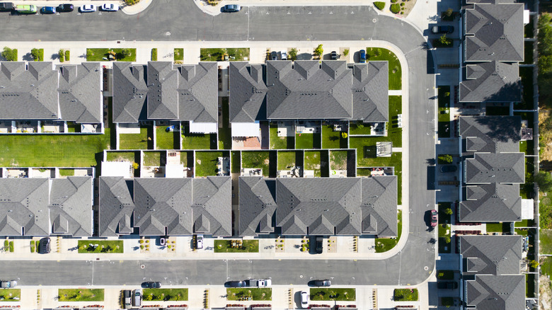 Residential community aerial view