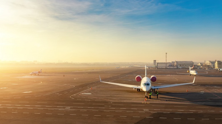 private jet parking at airport