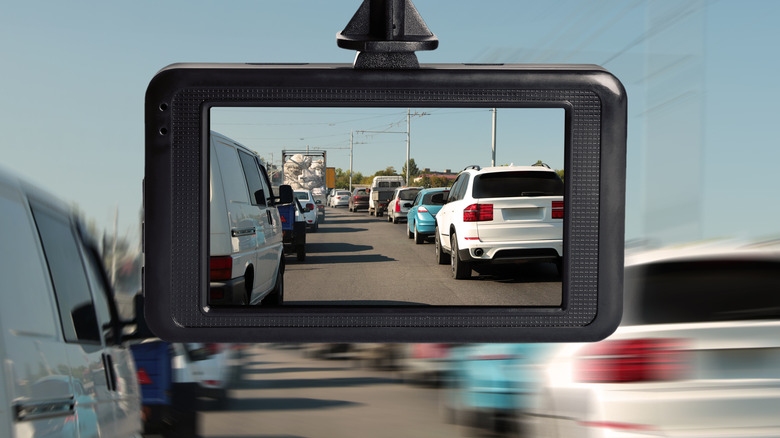 Dash cam recording street