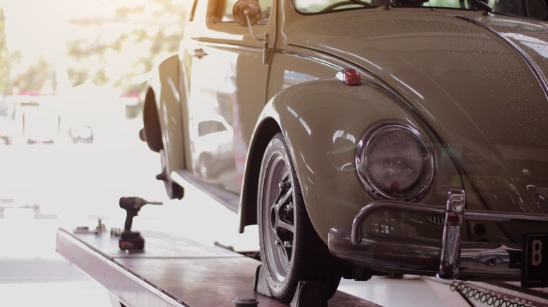 VW Beetle in maintenance