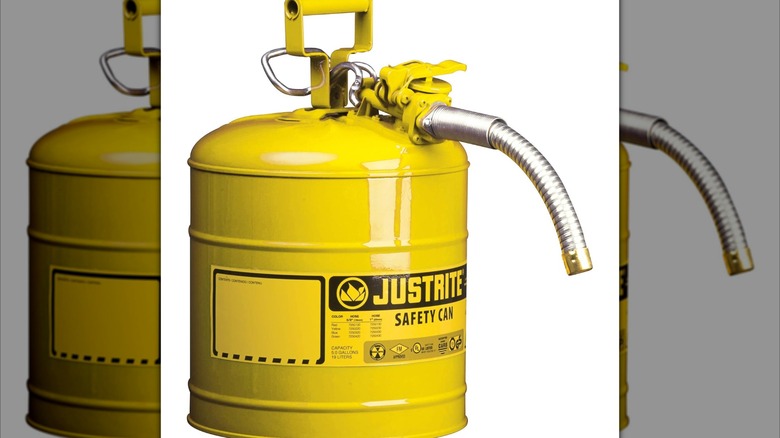 Justrite diesel fuel can