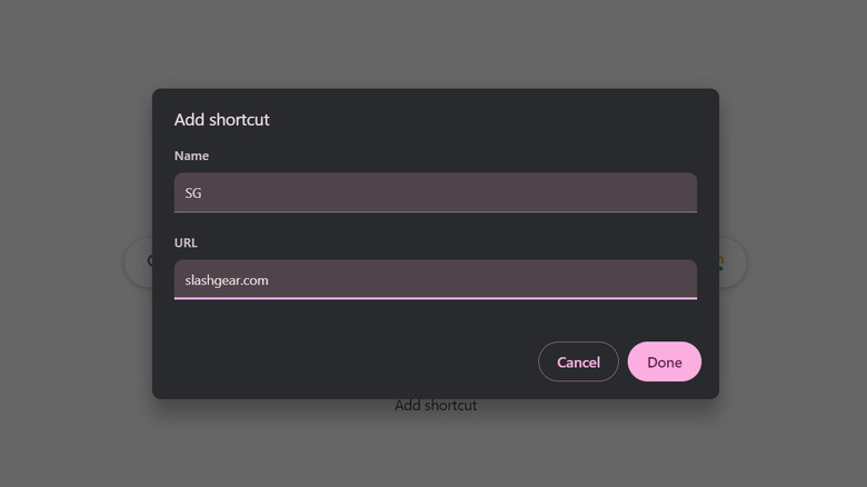 Add shortcuts in Google Chrome