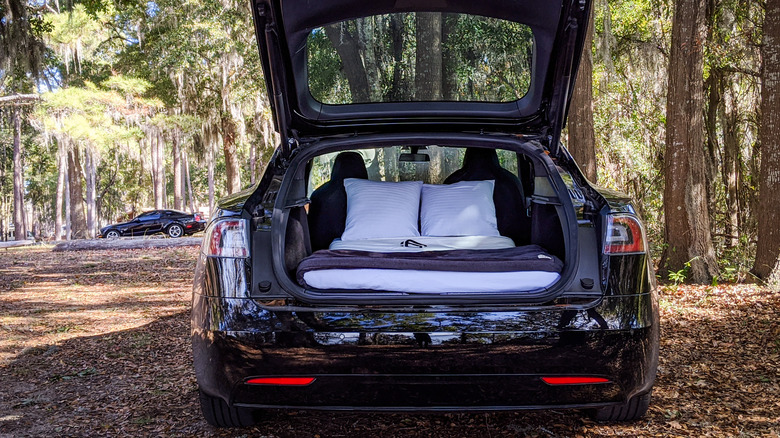 car camping in an EV