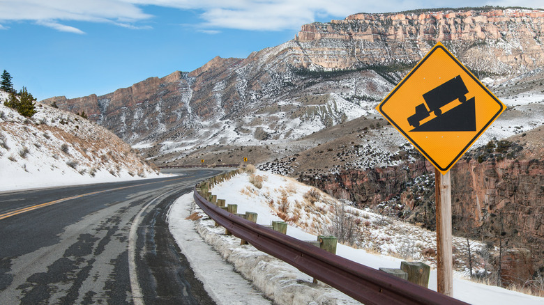 Steep Grade Mountain Road