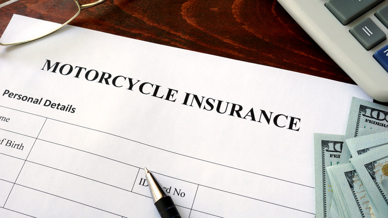 motorcycle insurance paperwork